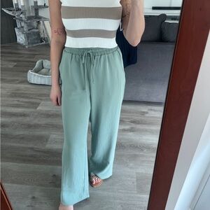 Mint green pants, Size S-M (waistband definitely allows a little stretch)